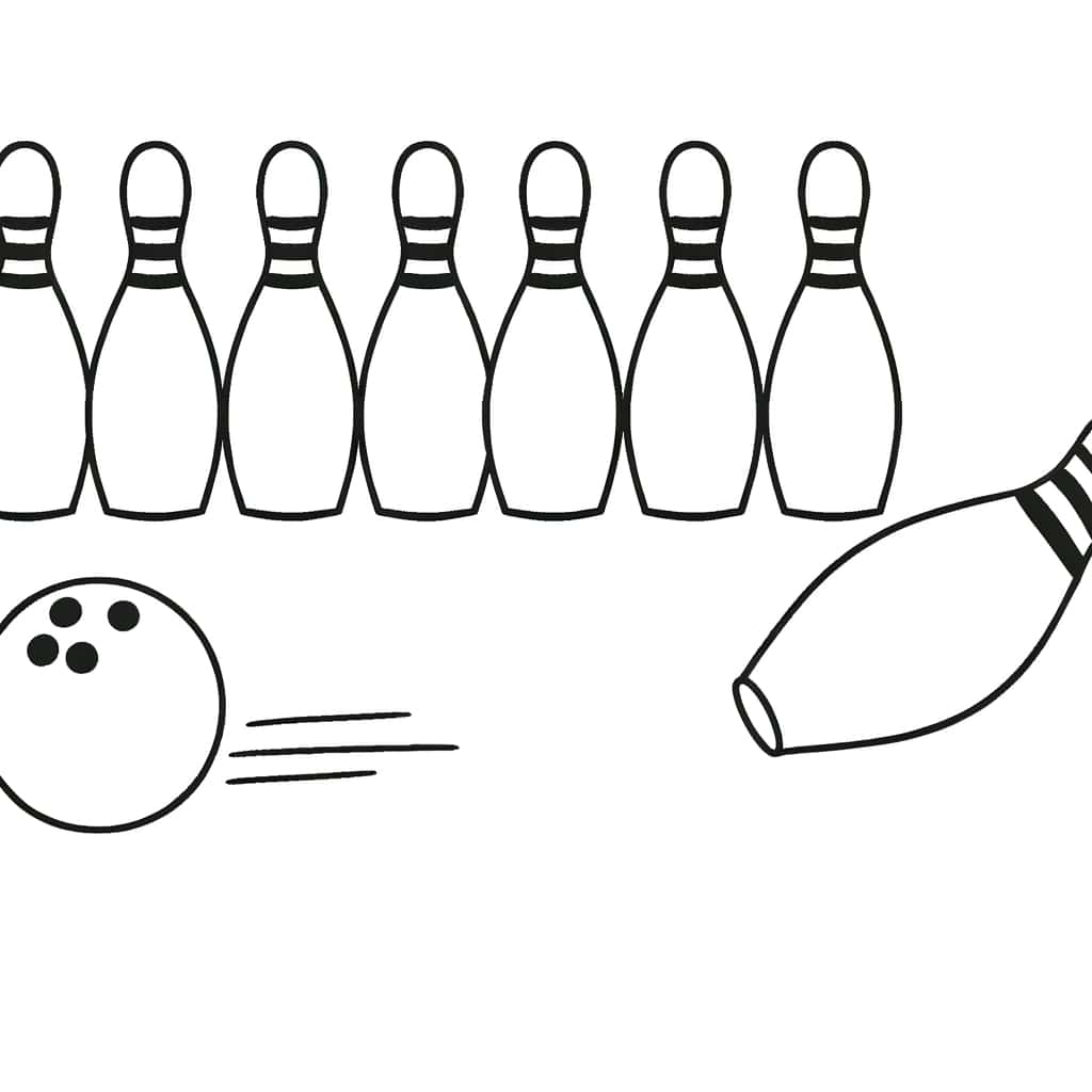 Coloriage jeu de bowling gratuit à imprimer