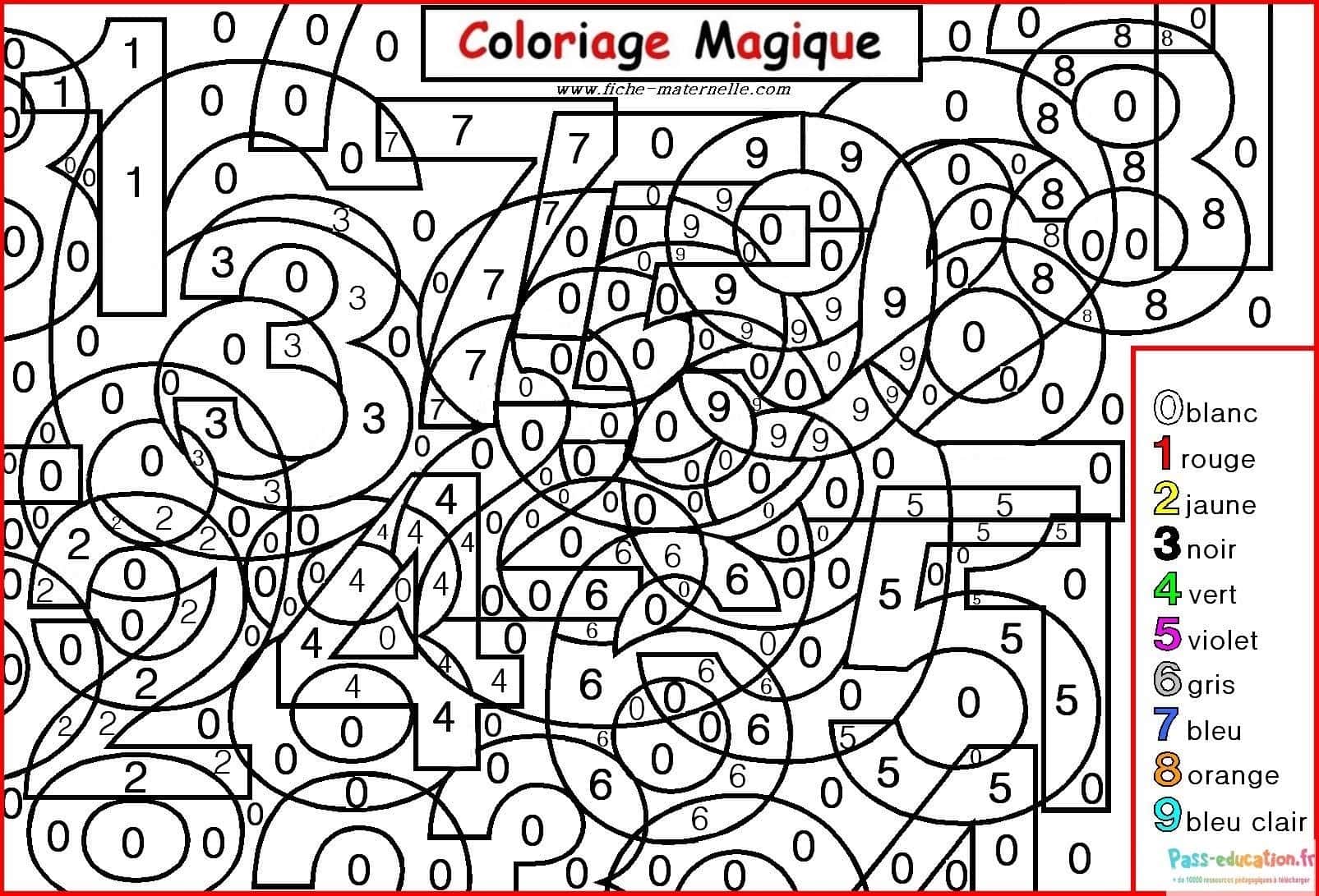 Magique coloriage chiffré