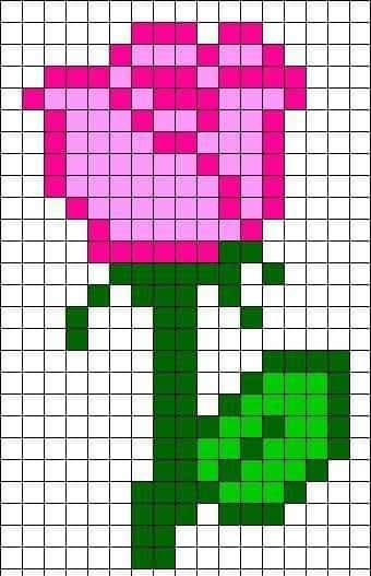 Rose pixelisée