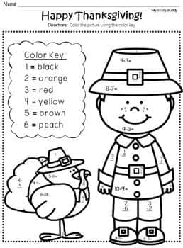 Coloriage Thanksgiving gratuit à imprimer