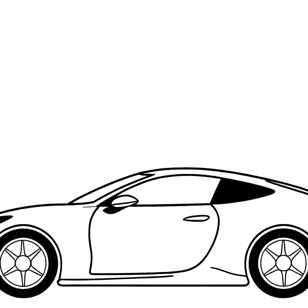 Coloriage voiture sportive gratuit à imprimer