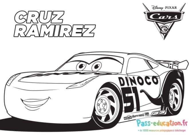 Cruz Ramirez Dinoco gratuit à imprimer