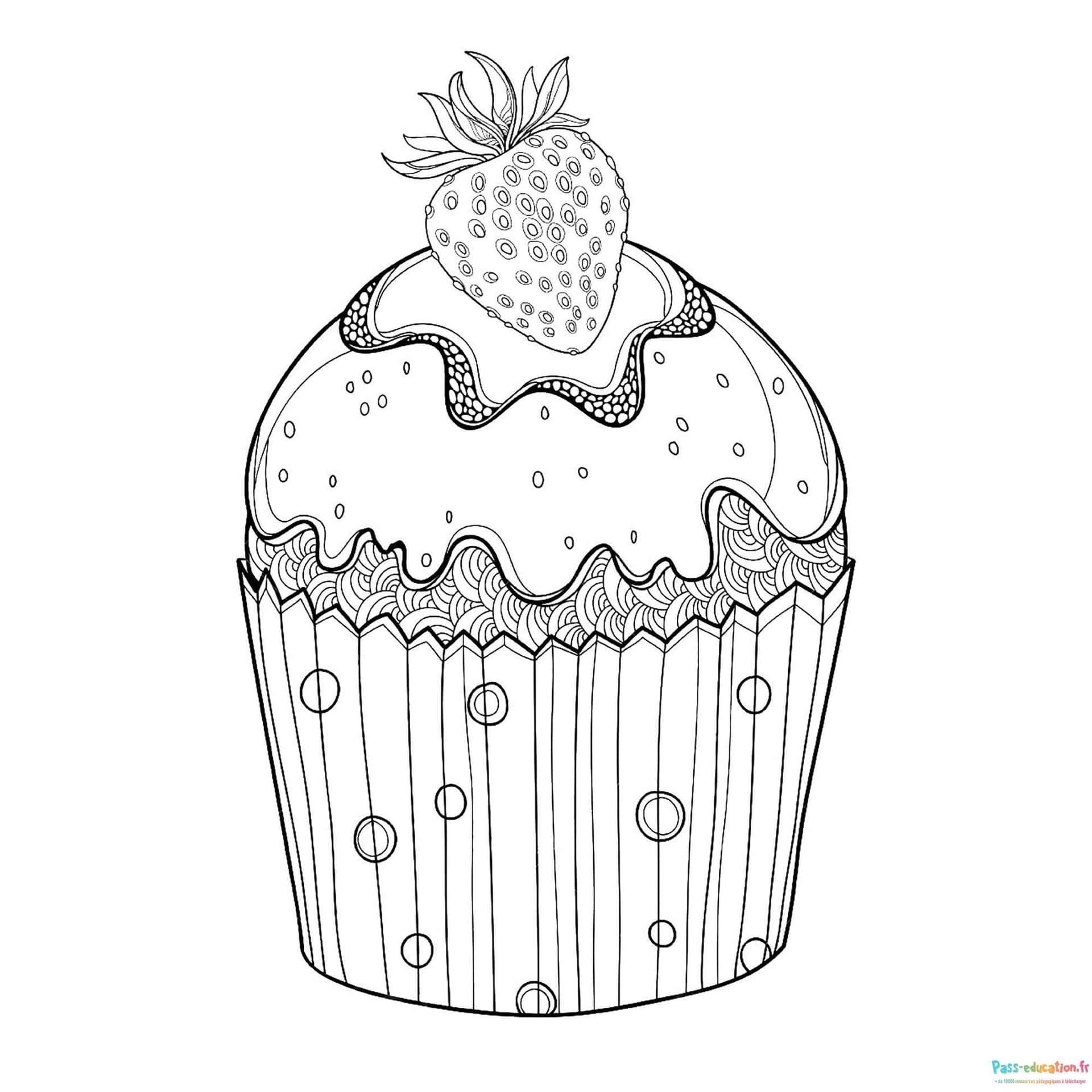 Cupcake à la fraise