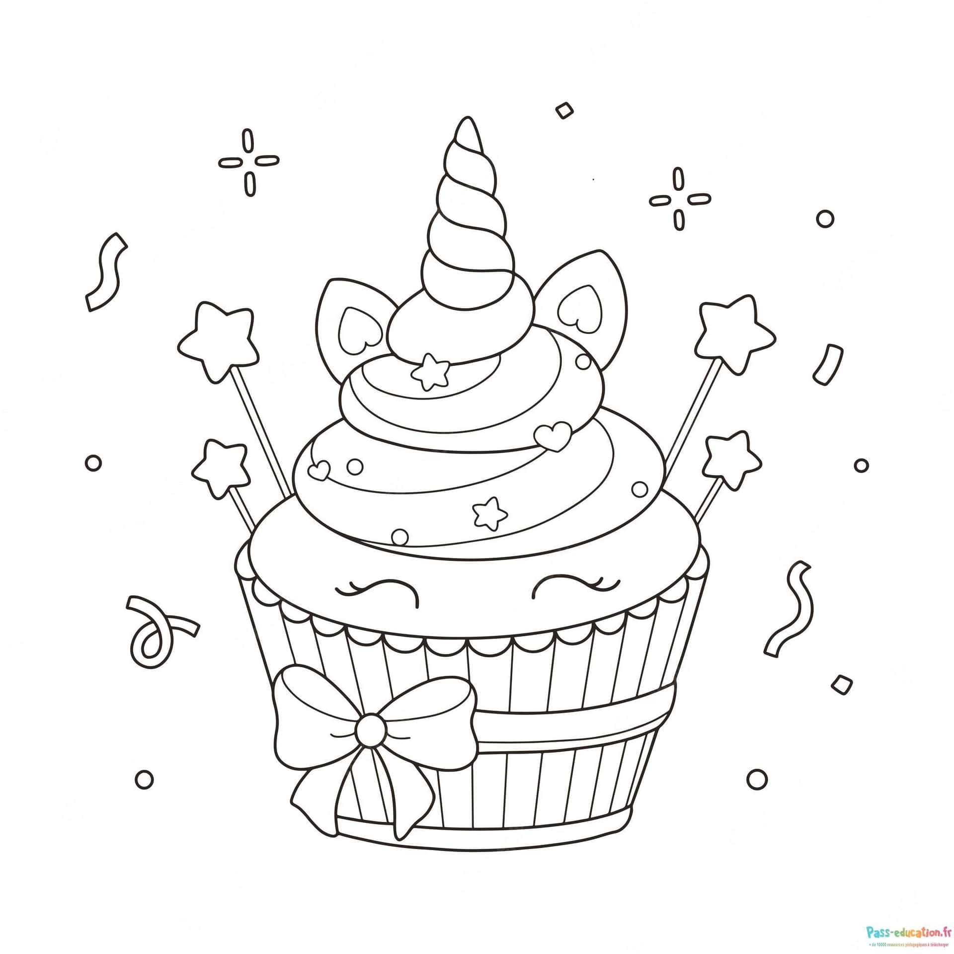 Cupcake licorne