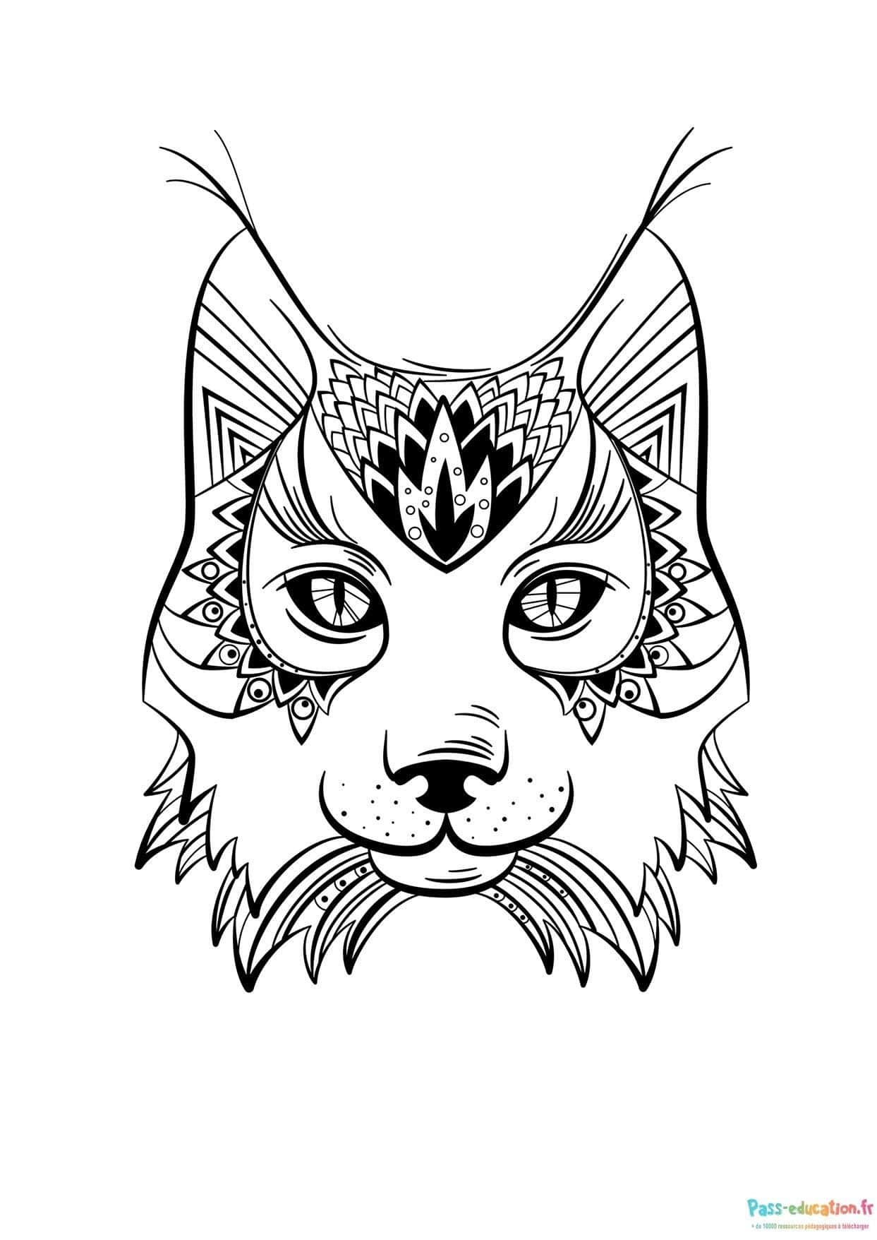 Dessin chat tribal