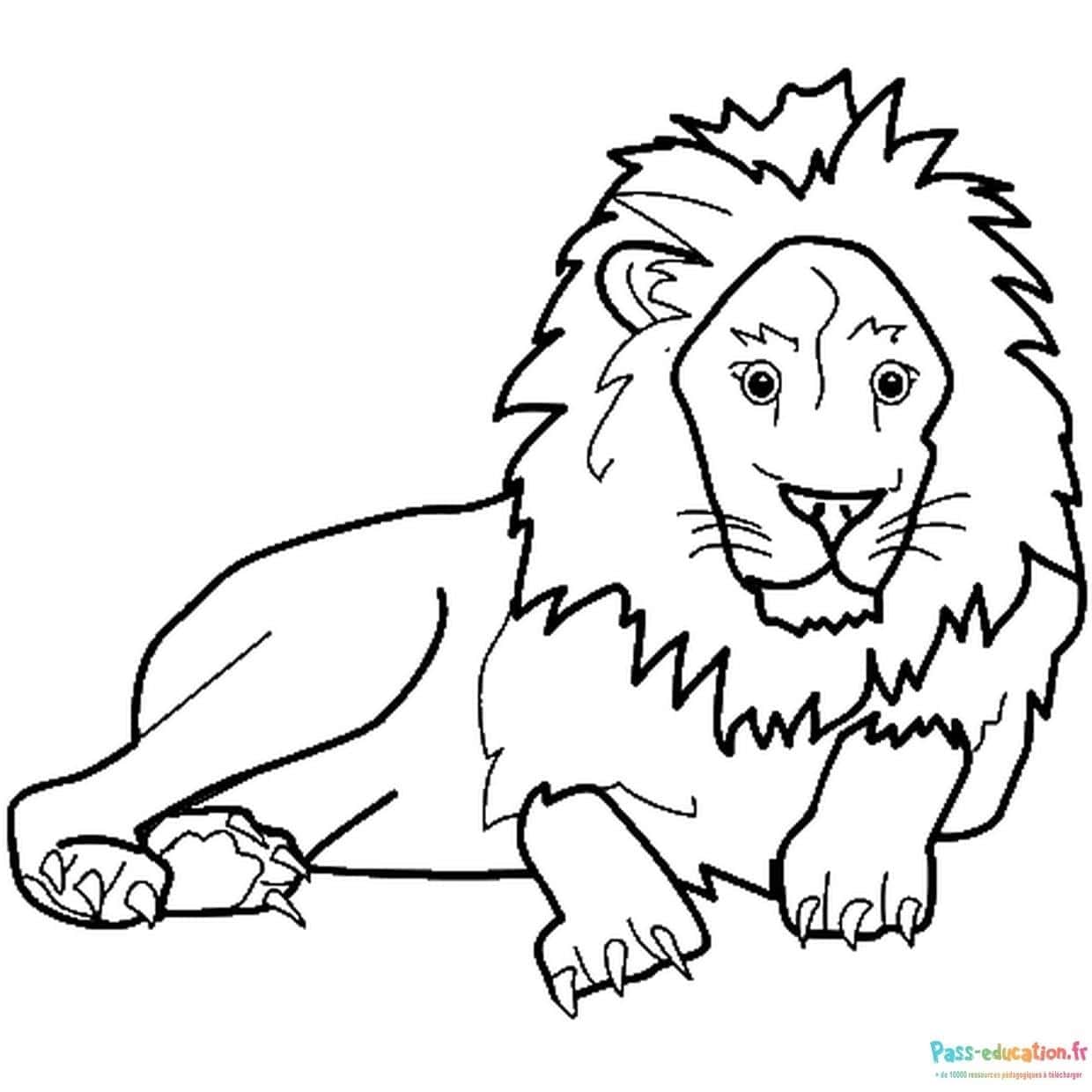 Lion posé