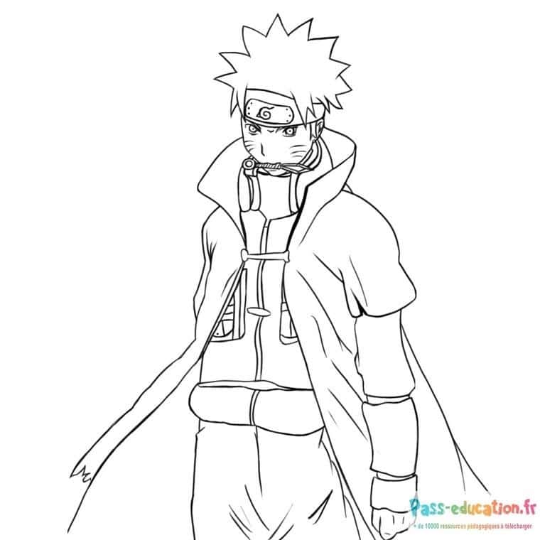 Dessin Naruto Uzumaki gratuit à imprimer