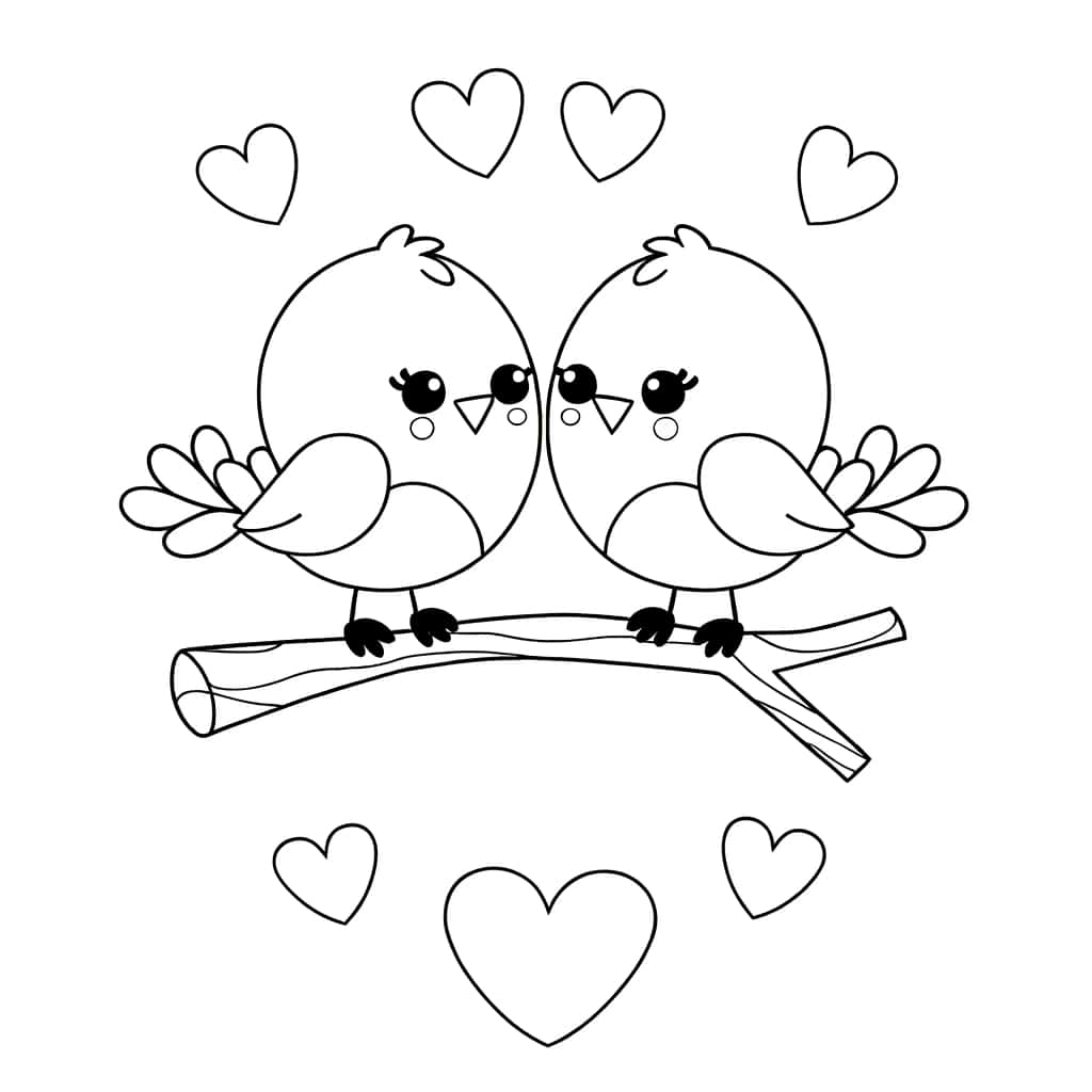 Oiseaux amoureux