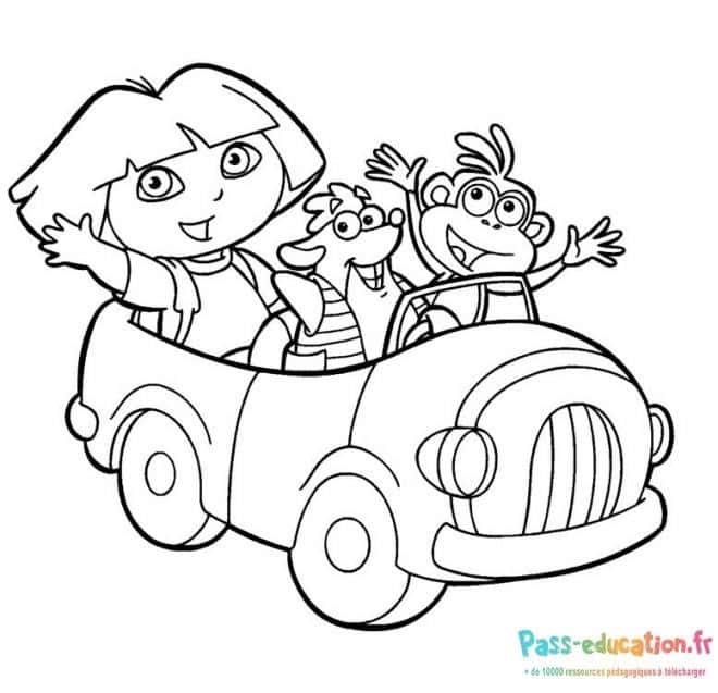 Dora et ses amis en voiture