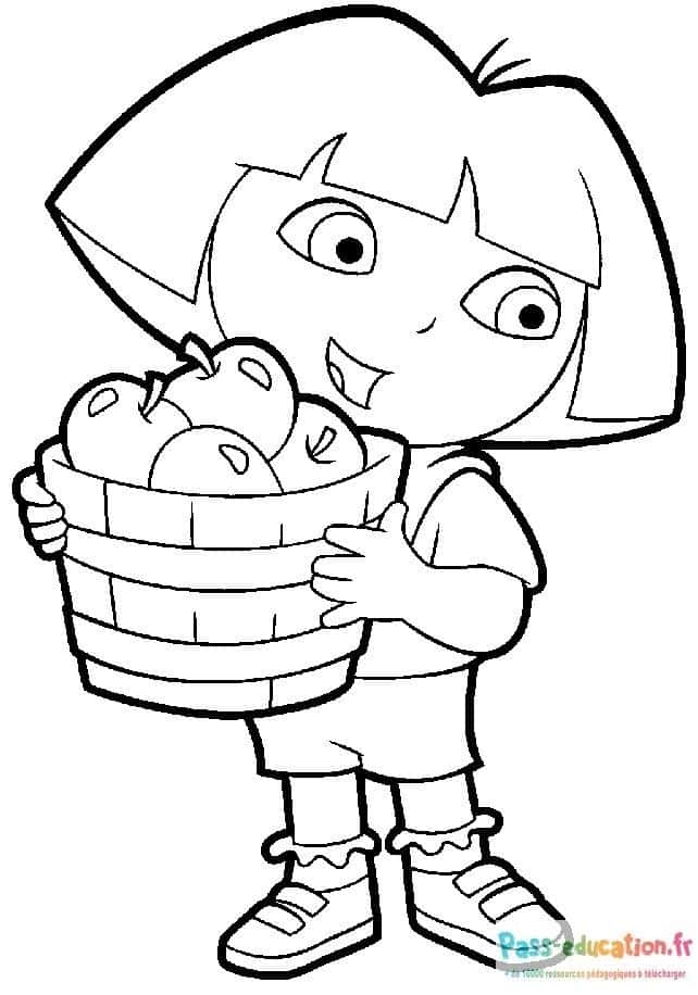 Dora et le panier de pommes