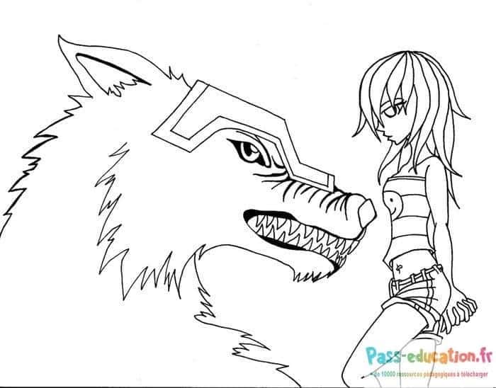 Fille et loup-garou