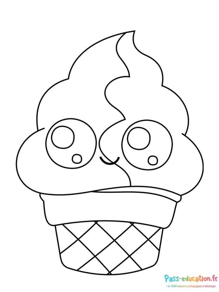 Glace souriante