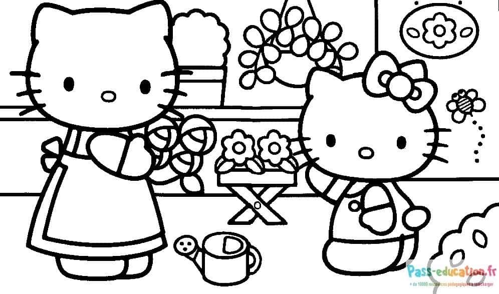 Hello Kitty jardinage