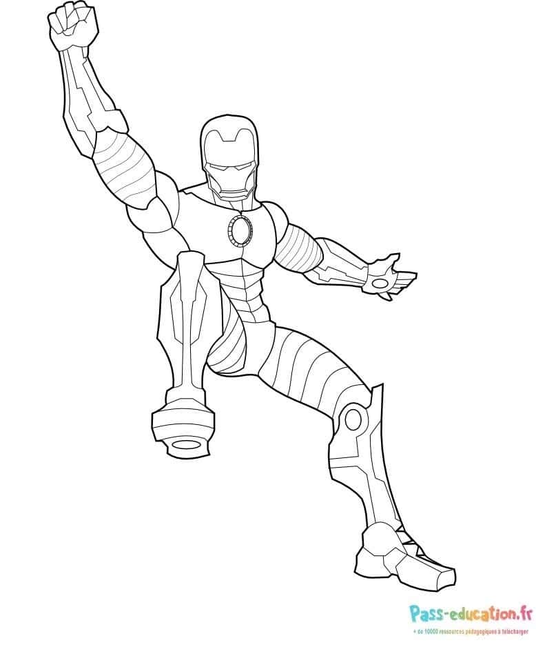 Iron Man dynamique gratuit à imprimer