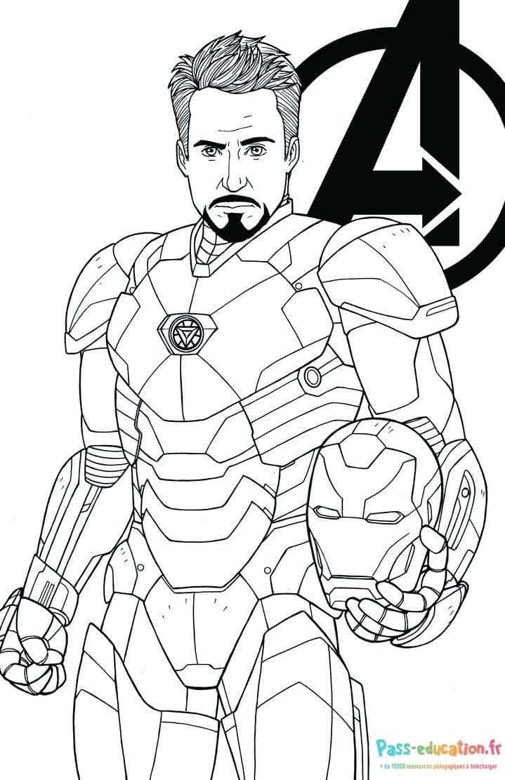 Iron Man en armure gratuit à imprimer