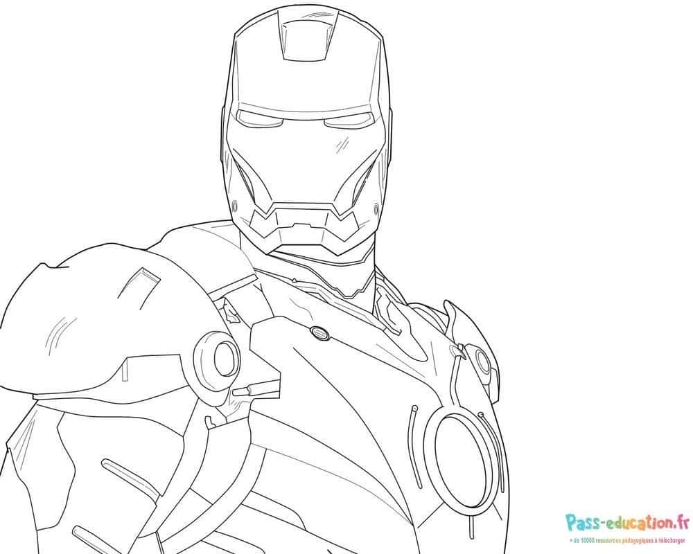 Iron Man super-héros gratuit à imprimer