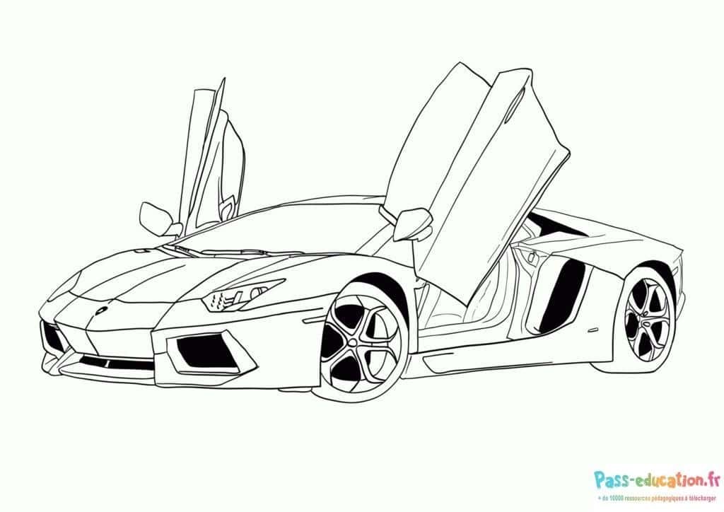 Lamborghini avec portes ouvertes