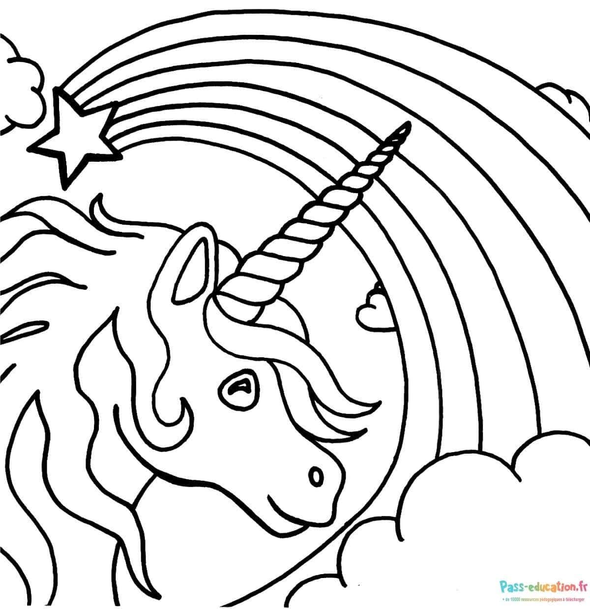 Licorne et arc-en-ciel