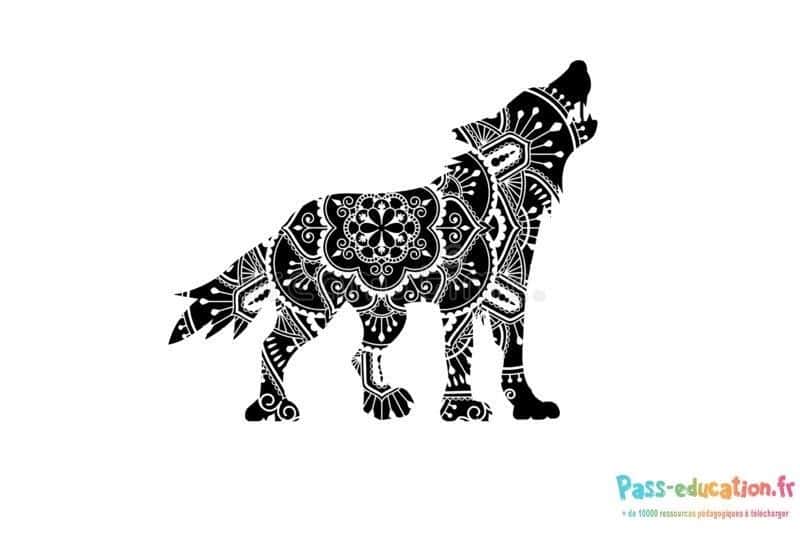 Loup mandala