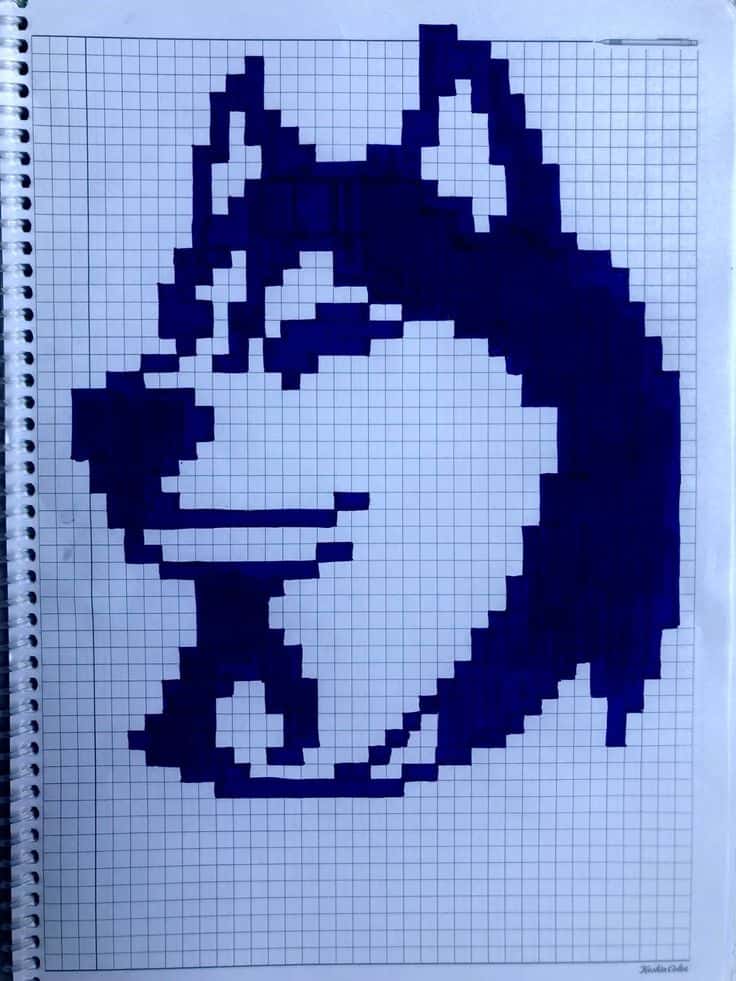 Loup pixelisé