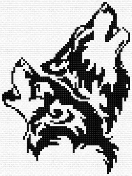 Loup pixelisé