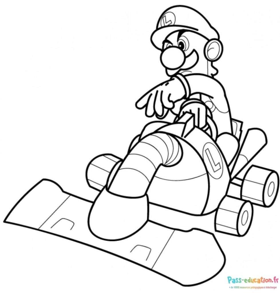 Luigi en kart