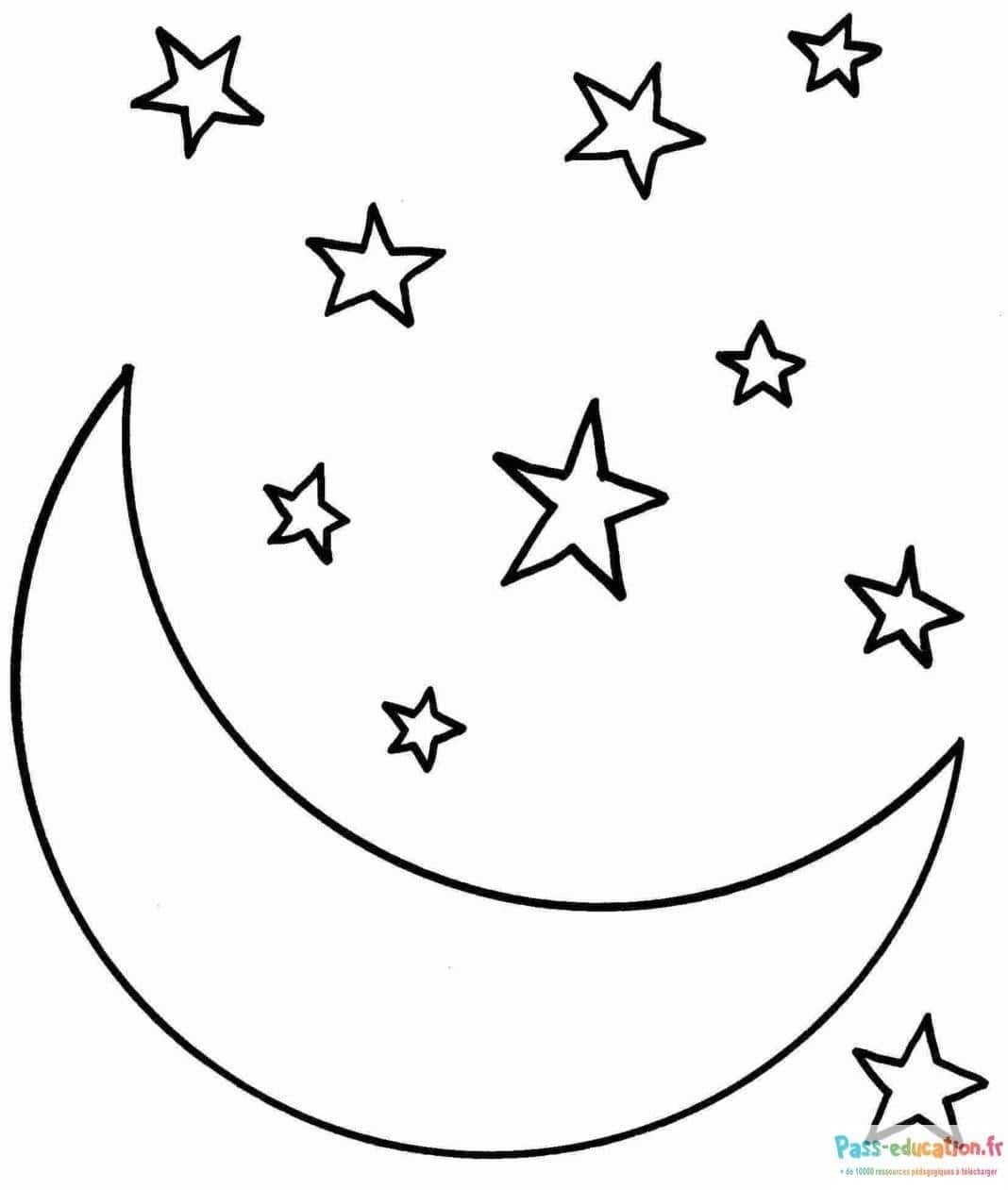 Lune et étoiles