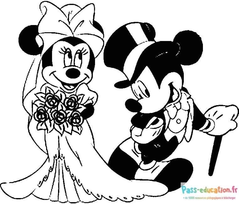 Mickey et Minnie mariés