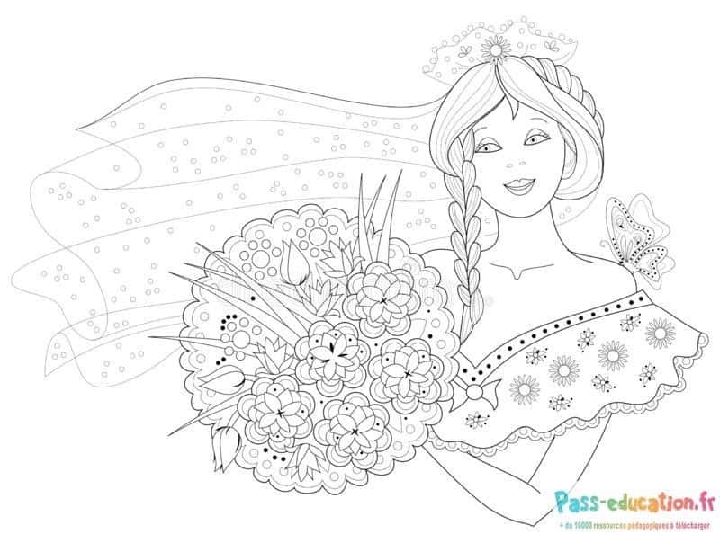 Mariée avec bouquet