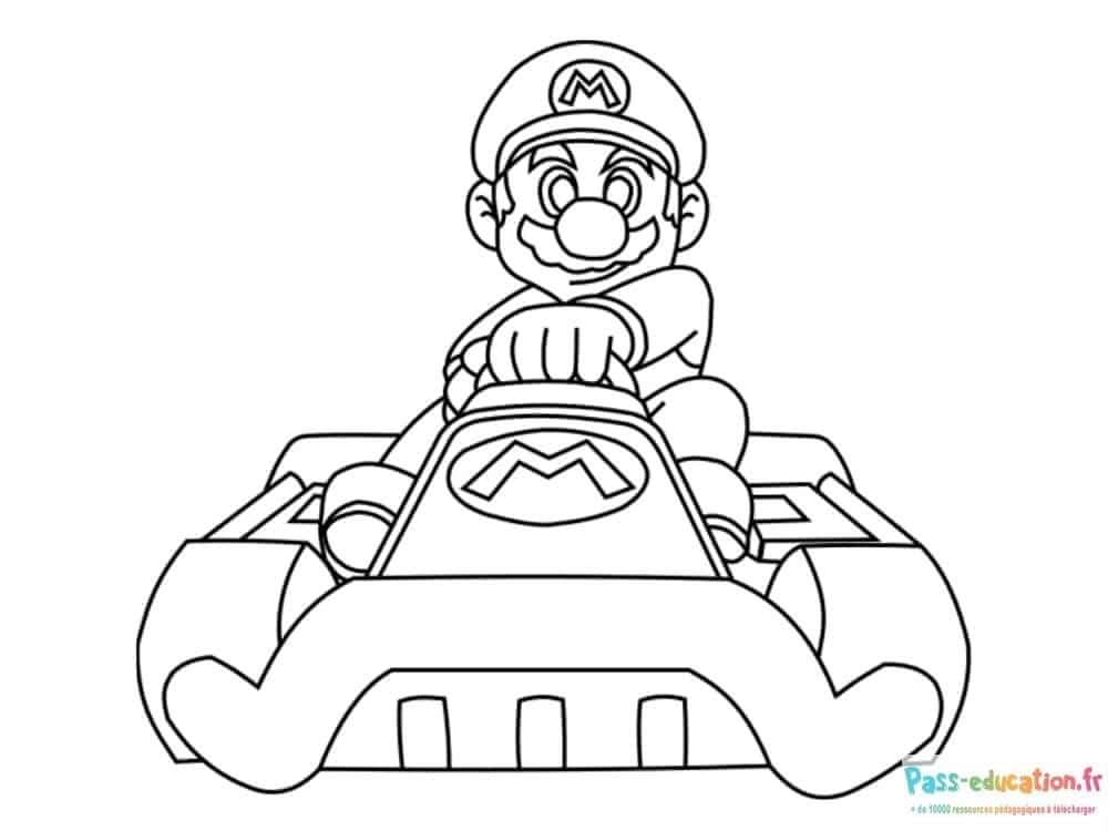 Mario en kart