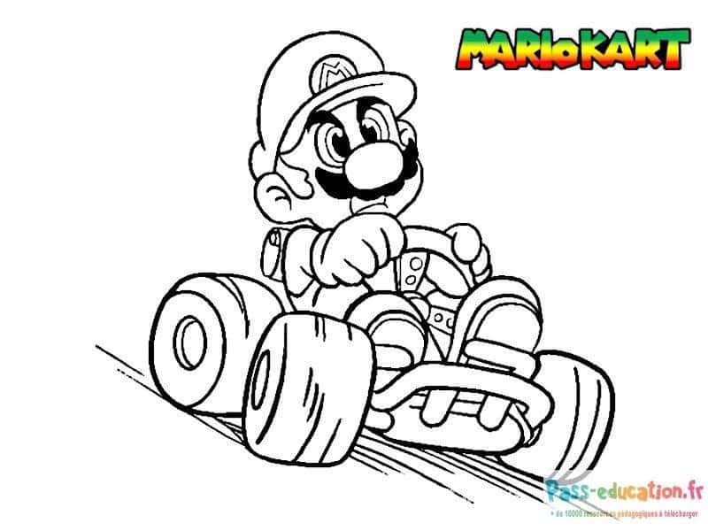 Mario en kart