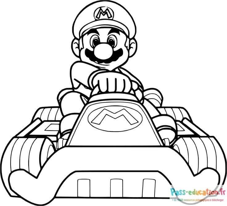 Mario en kart