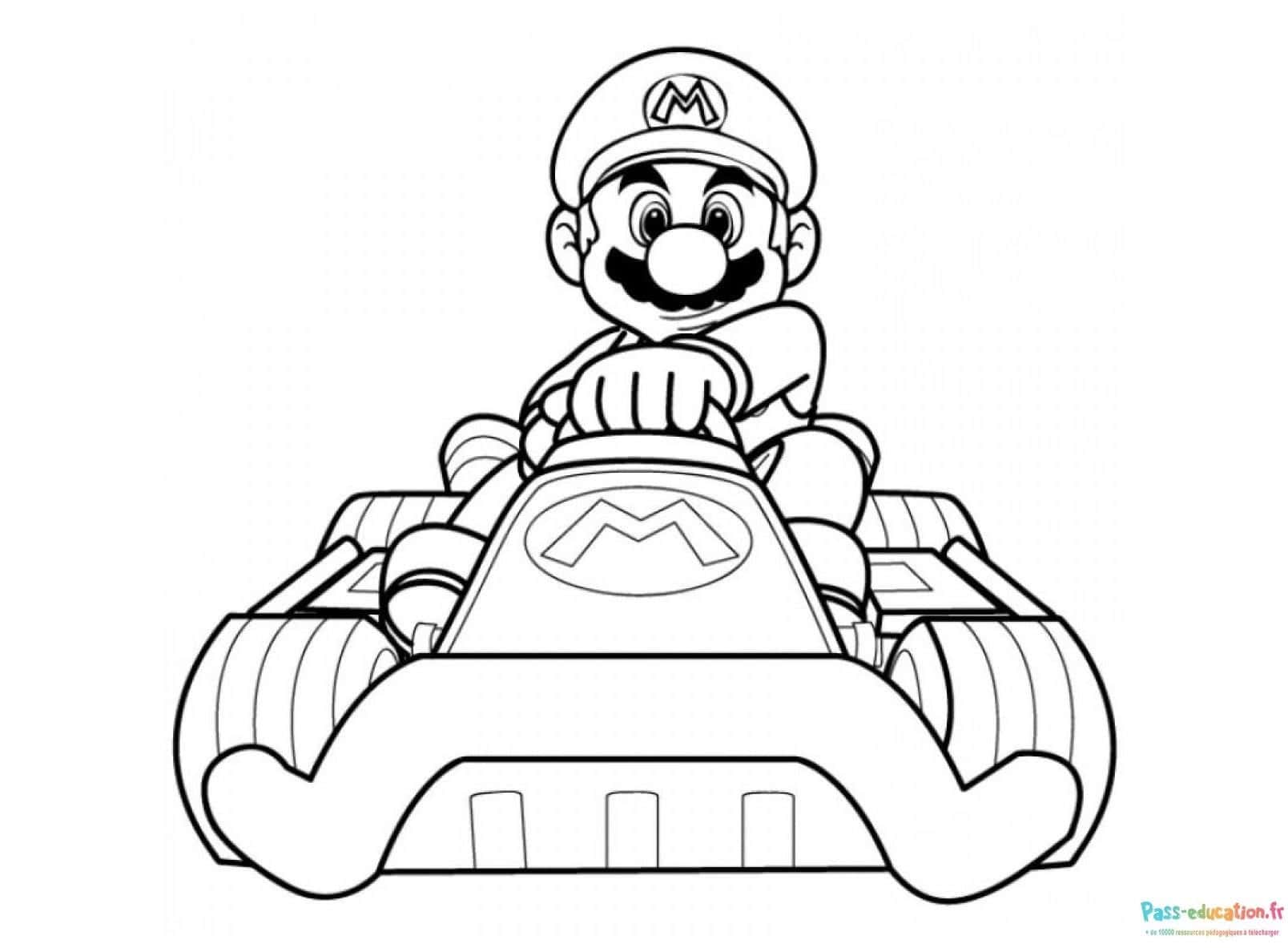 Mario en kart