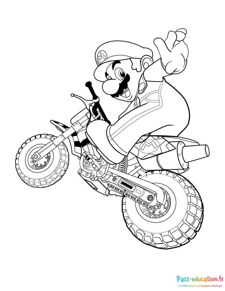 Mario en moto