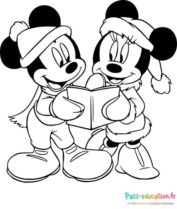 Mickey et Minnie lisent