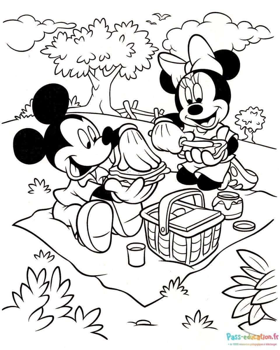 Pique-nique de Minnie et Mickey