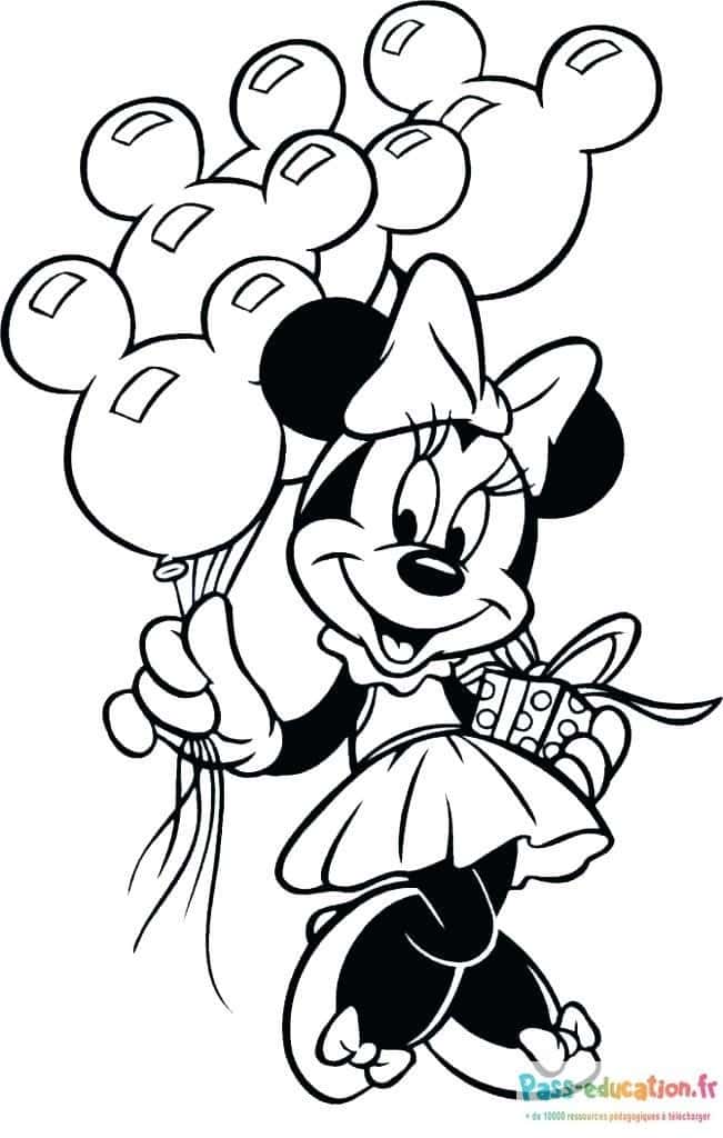 Minnie avec ballons