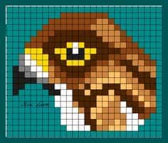 Oiseau pixelisé