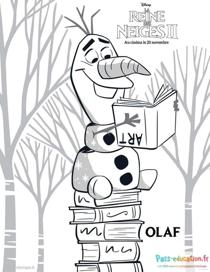 Olaf en lecture