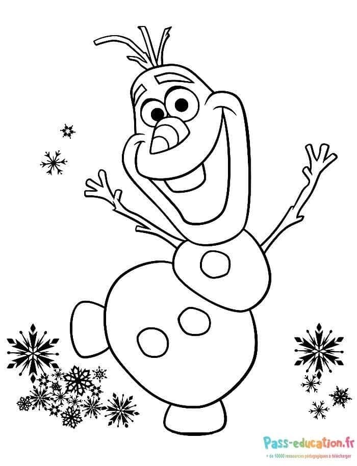 Olaf et flocons de neige