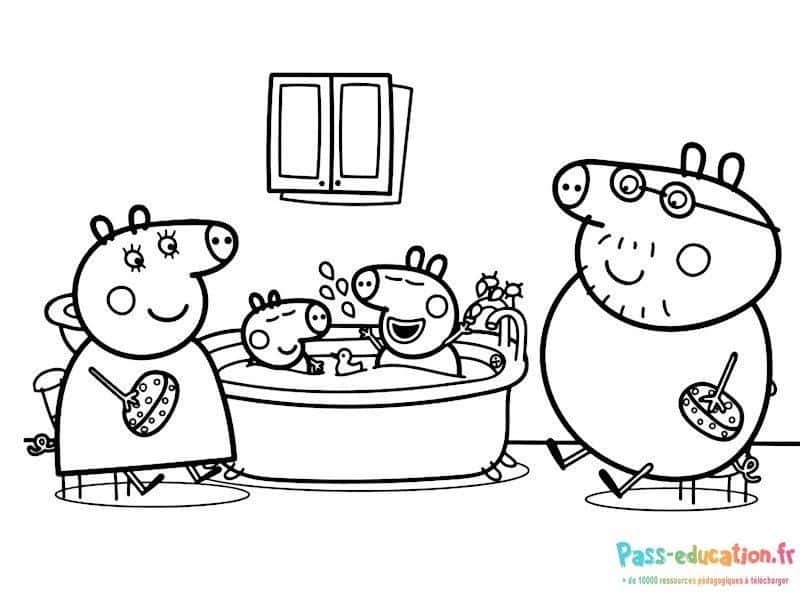 Bain de Peppa Pig