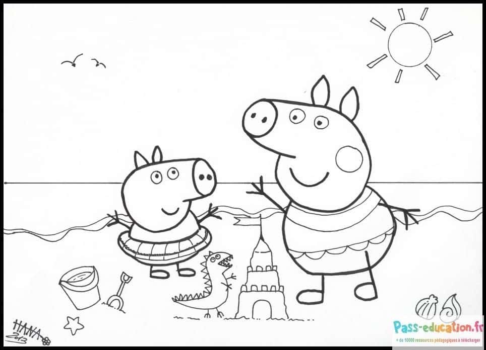 Peppa Pig à la plage