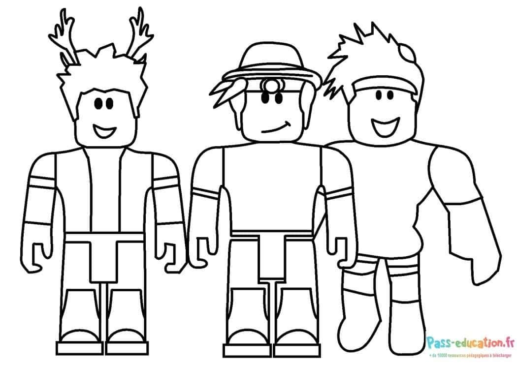 Trois personnages Roblox