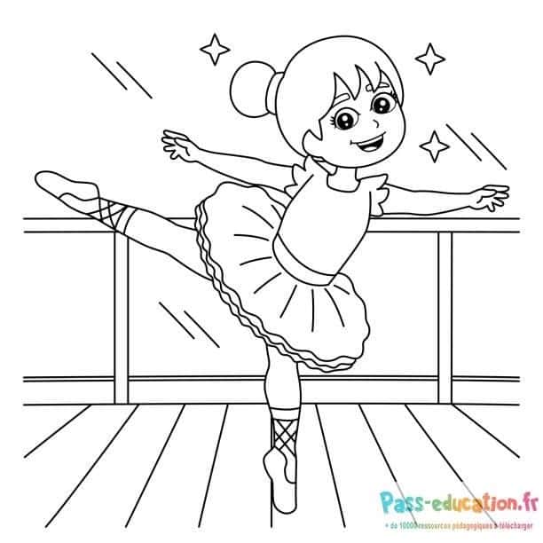 Petite ballerine en tutu gratuit à imprimer