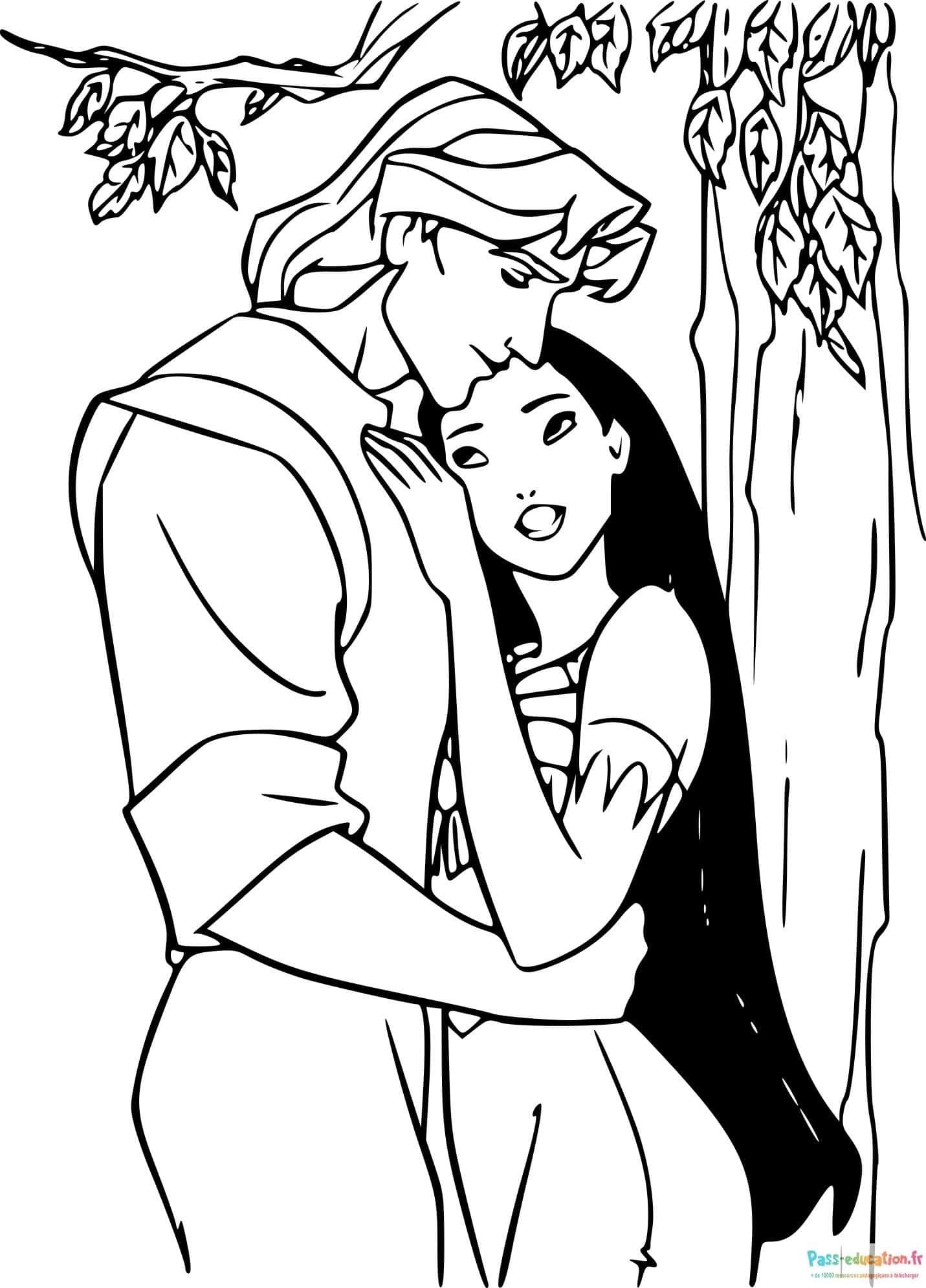 Pocahontas et John Smith