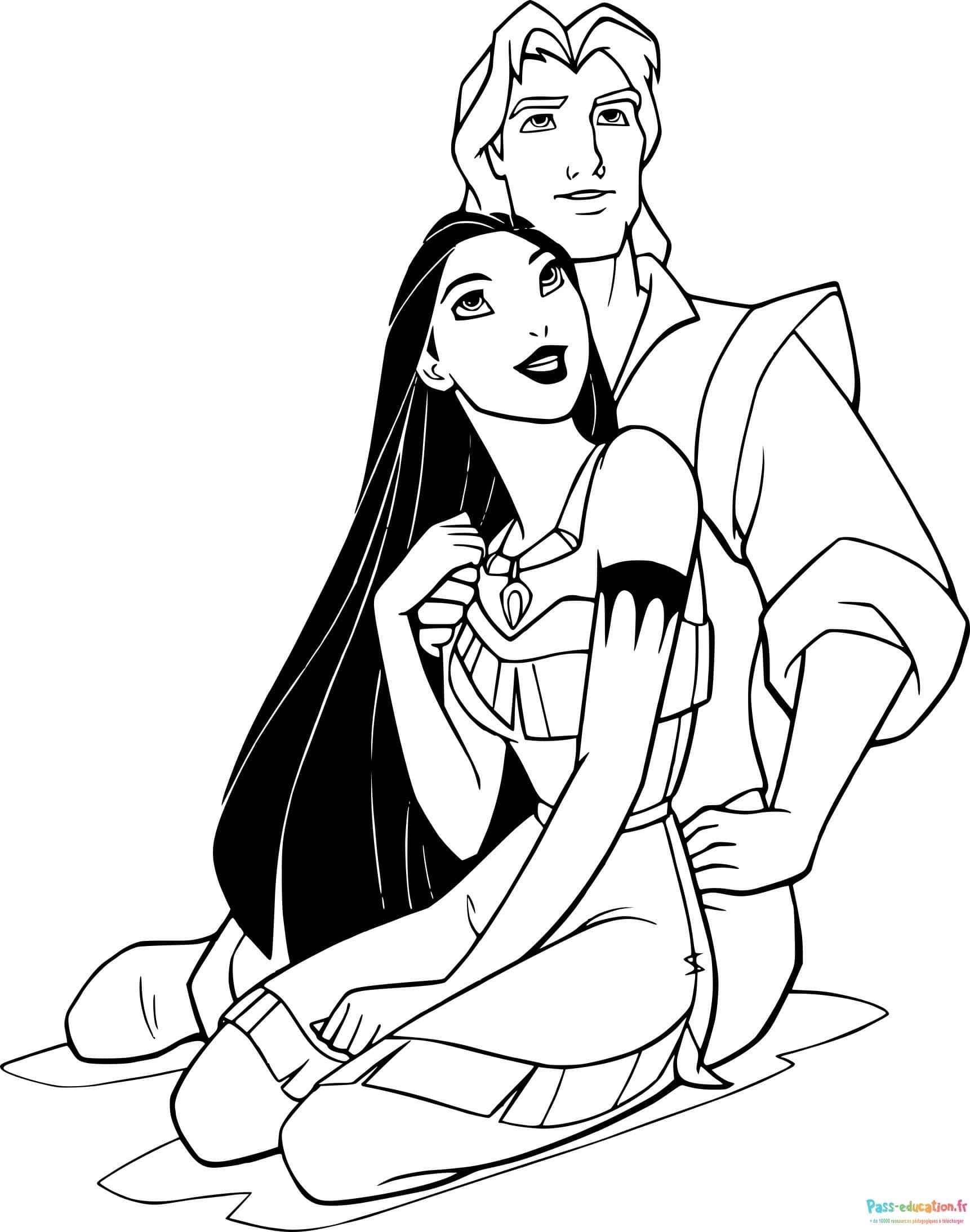 Pocahontas et John Smith