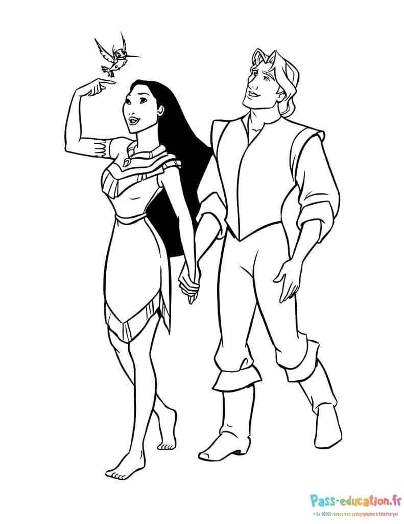 Pocahontas et John Smith