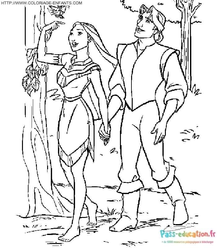 Pocahontas et John Smith