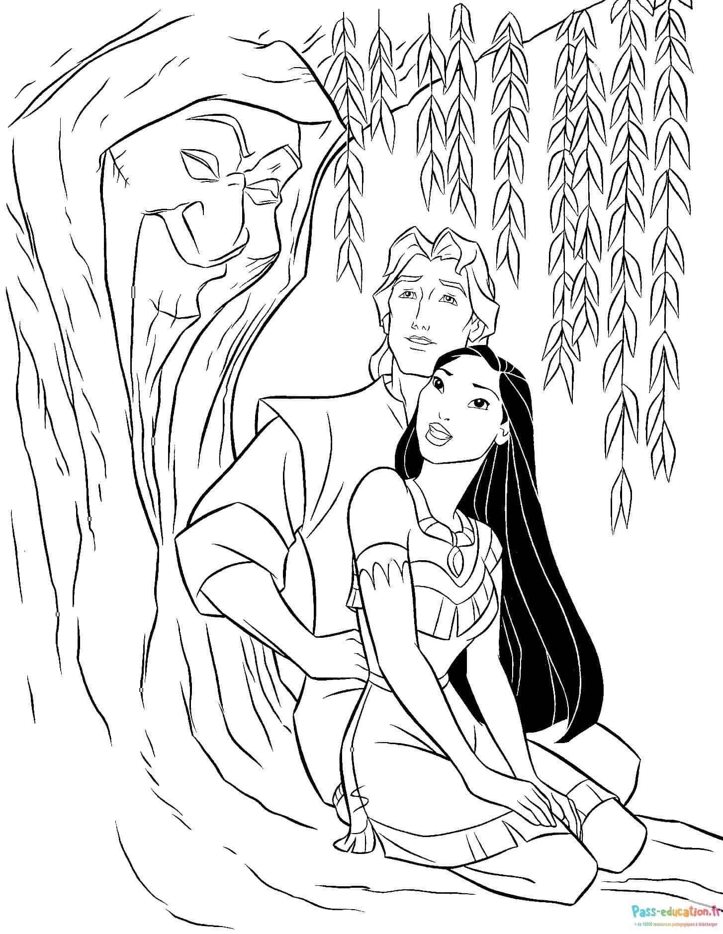 Pocahontas dans la forêt