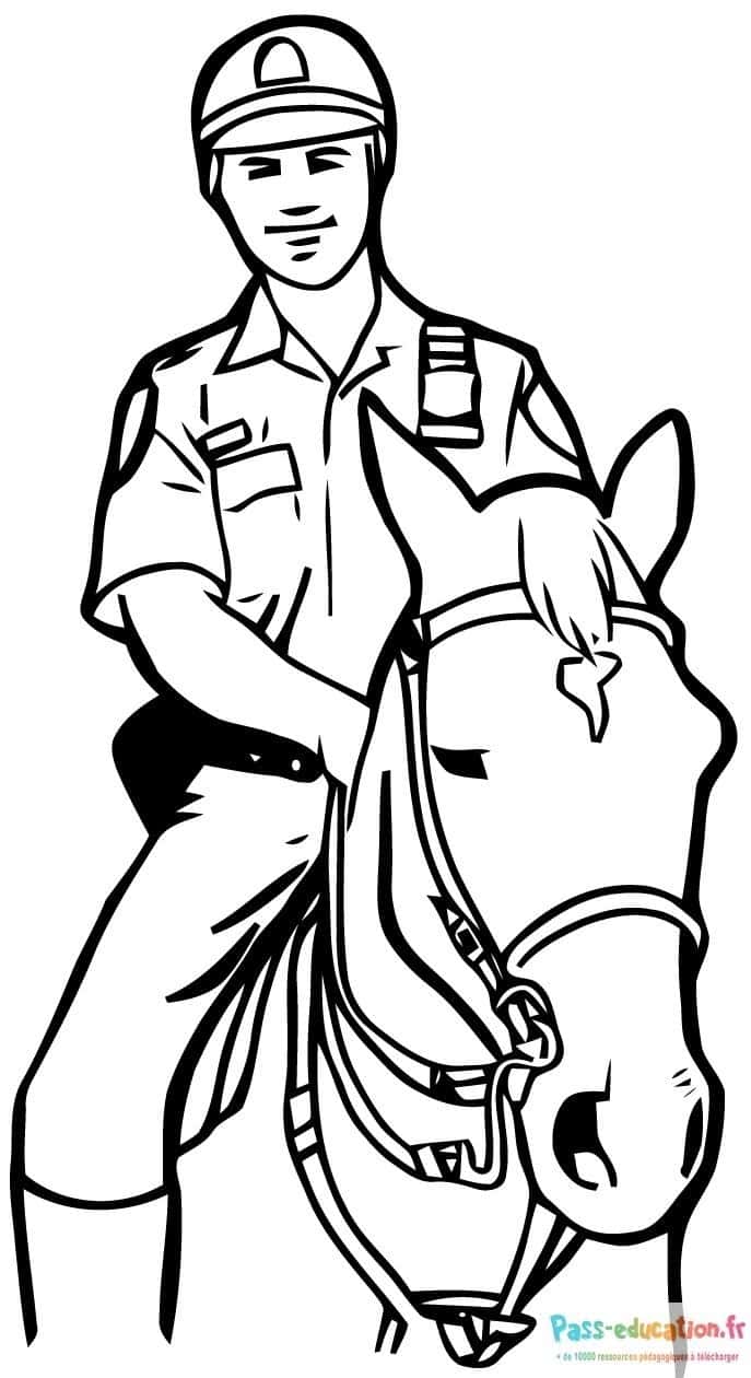 Policier à cheval